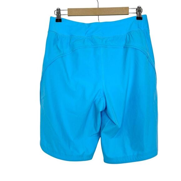 Lands End Women's 9" Board Shorts with Panty Blue Lined size 8 Bermuda Swim Long - Picture 5 of 16